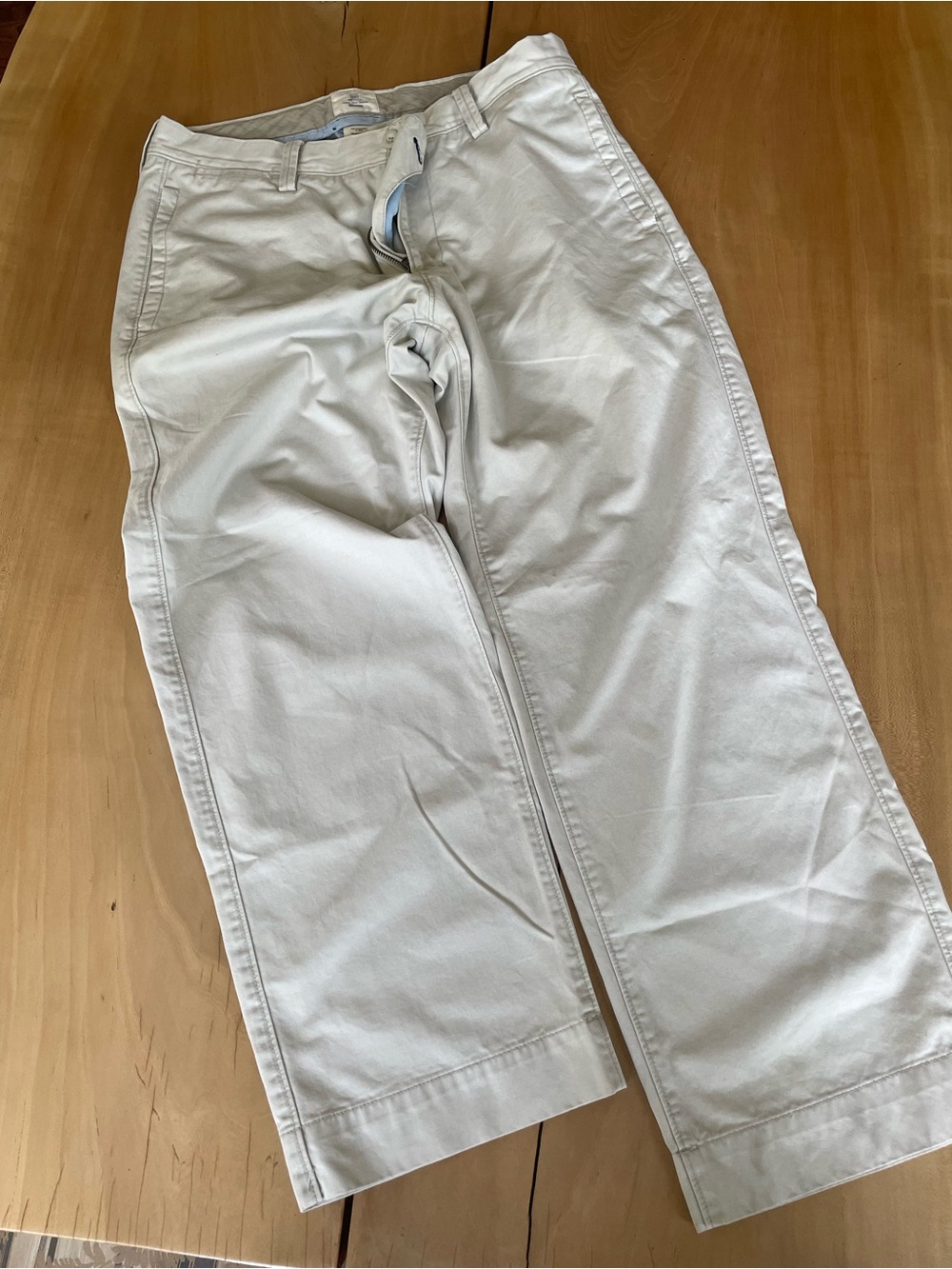 GAP Men's Cream Straight-Leg Chinos
